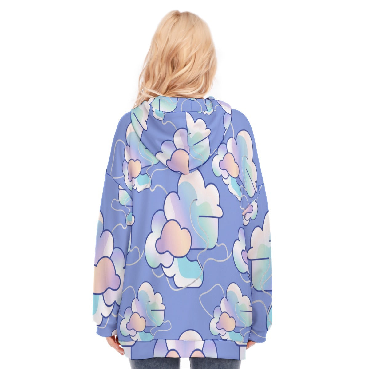 Women's Long Hoodie With Zipper Closure