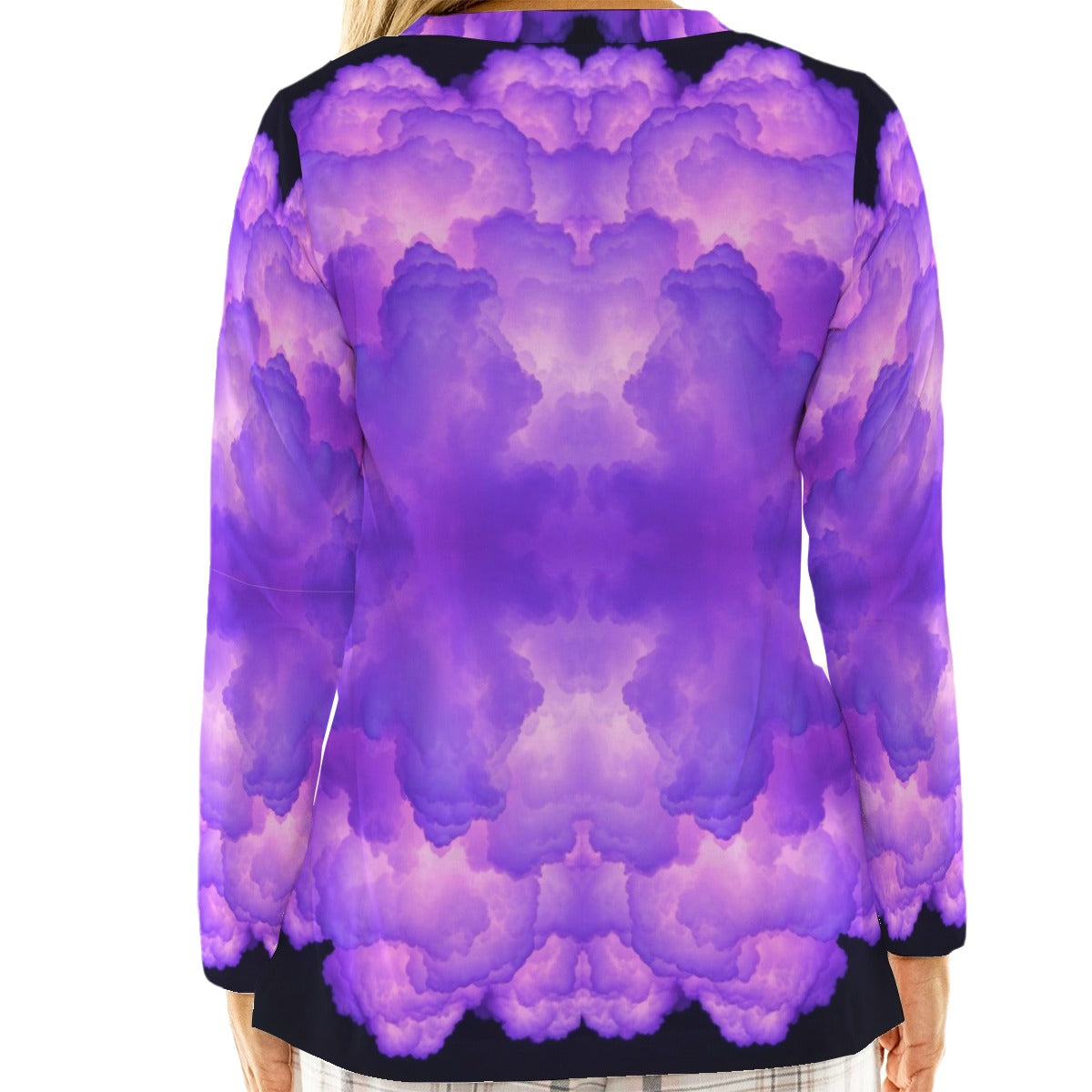 Women's Loose V-Neck T-Shirt With Long Sleeve