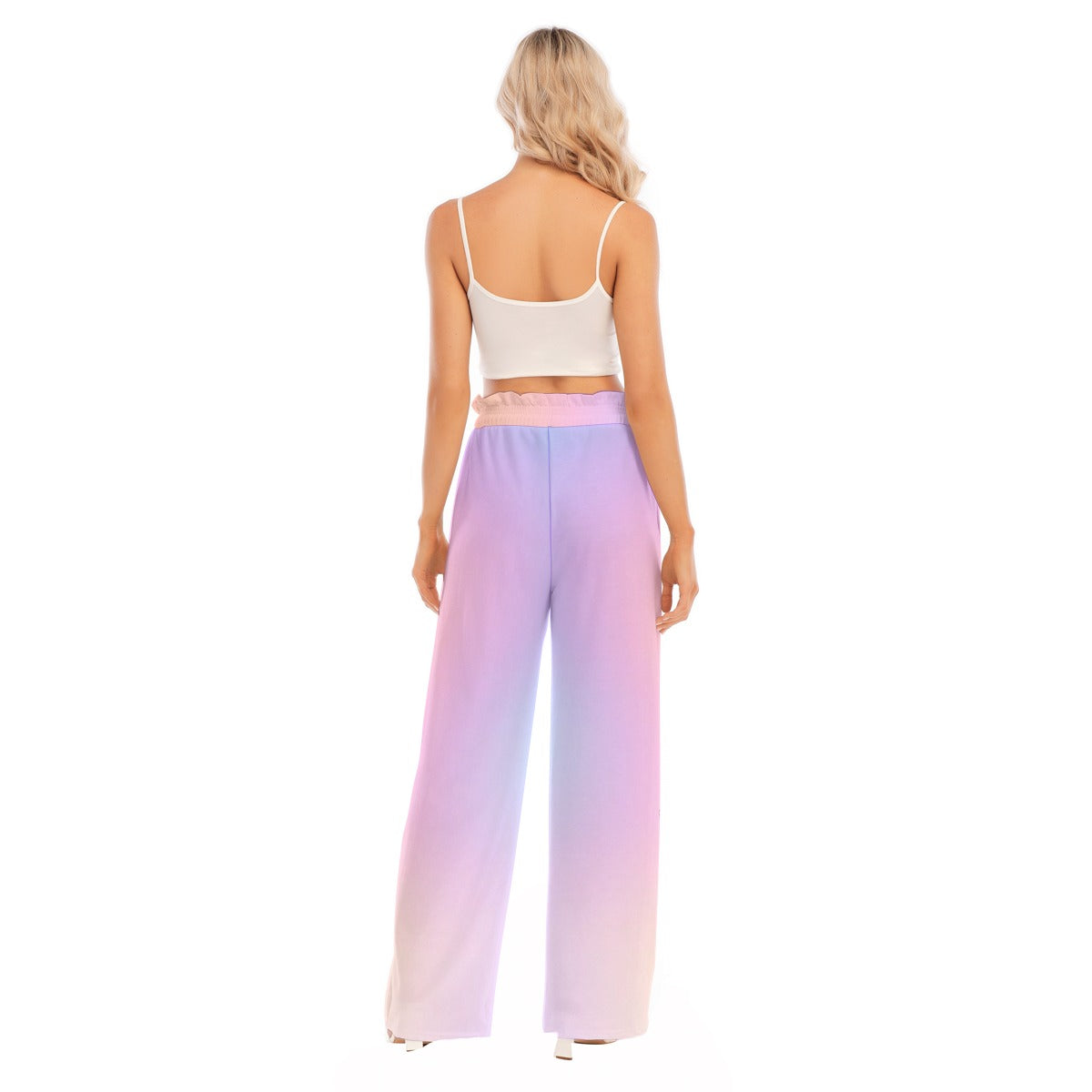 Women's Waist Fungus Edge Wide-leg Pants