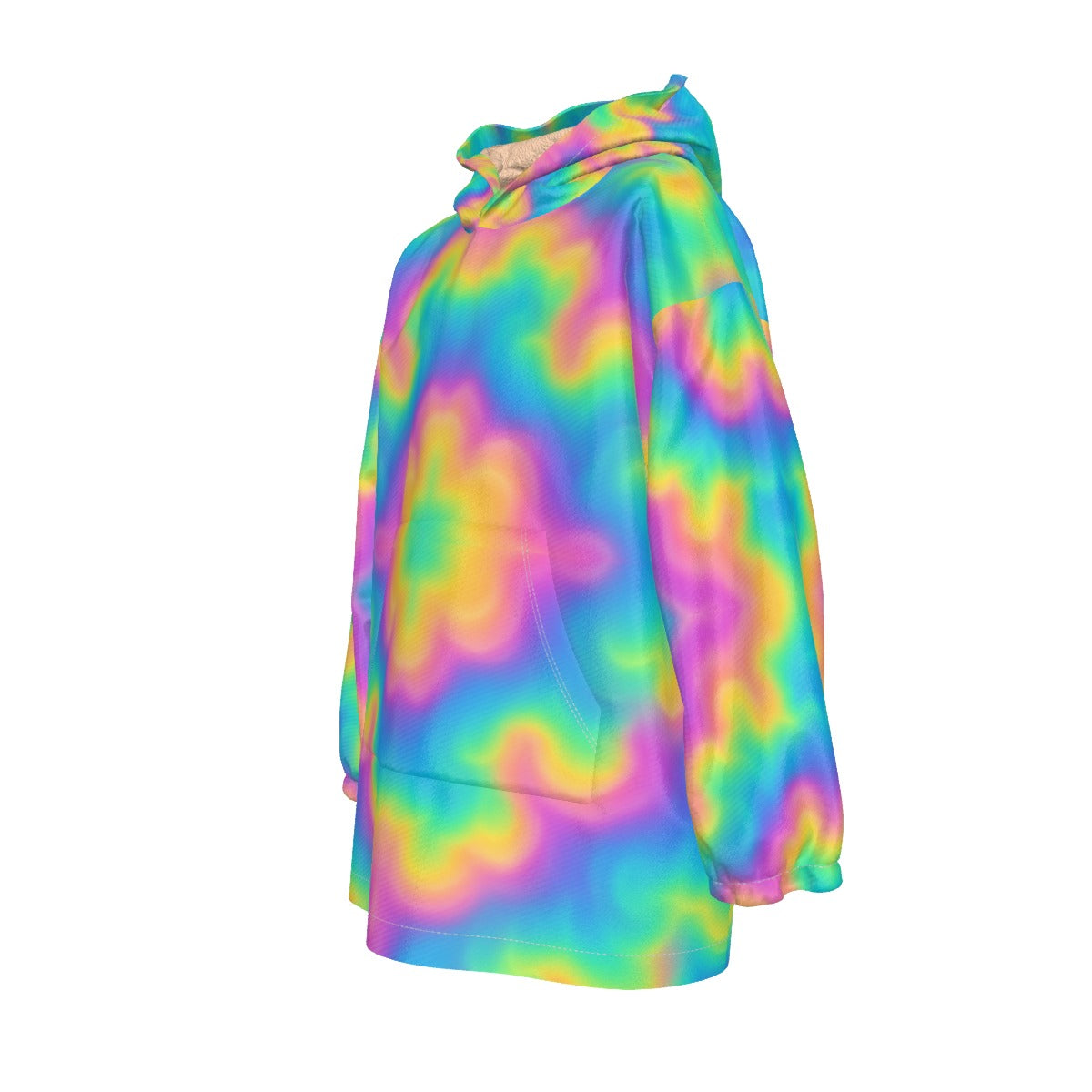 Unisex Kid's Sherpa Fleece Hoodie Blanket