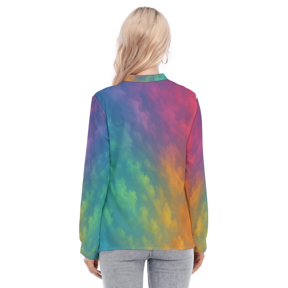 Women's Long Sleeve Blouse With Button Closure