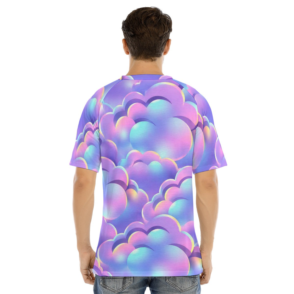 Men's Raglan Sleeve T-shirt With Button Closure