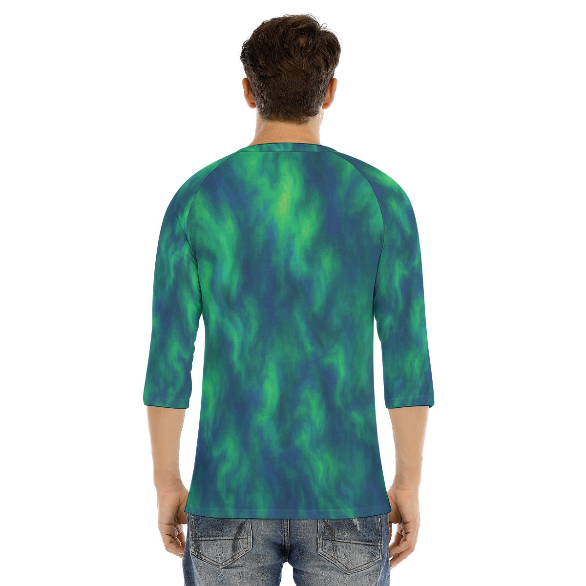 Men's Bracelet Sleeve T-shirt With Button Closure - view 4
