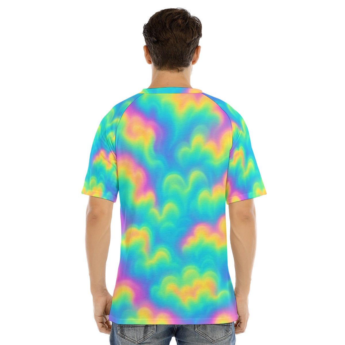 Men's Raglan Sleeve T-shirt With Button Closure