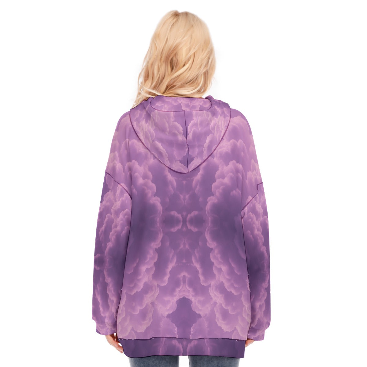 Women's Long Hoodie With Zipper Closure