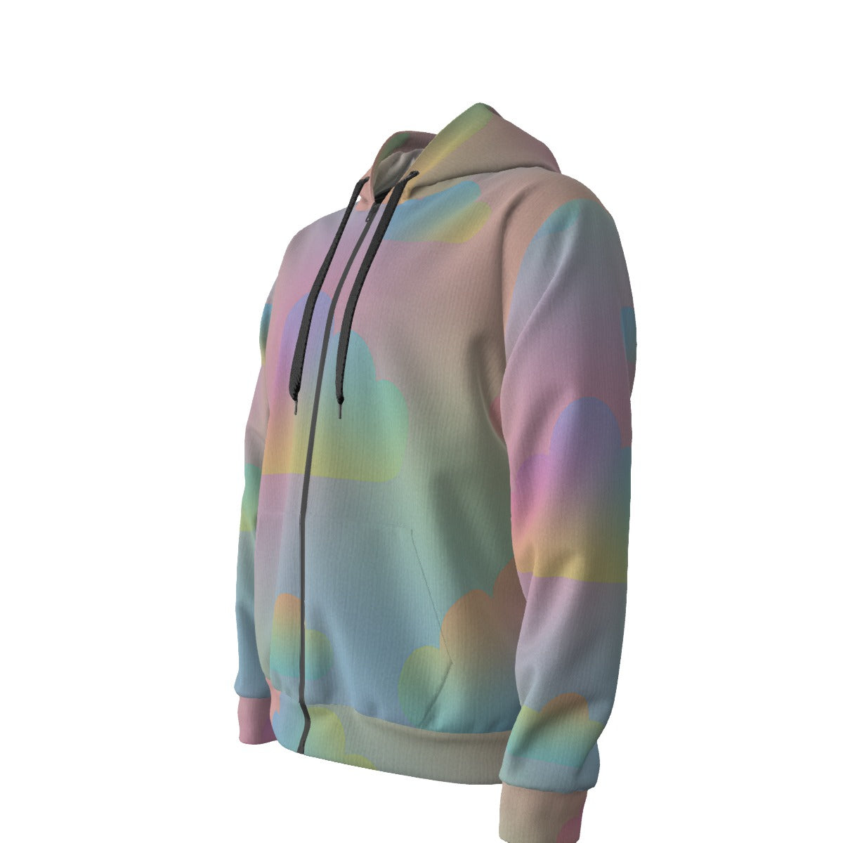 Unisex Zipper Hoodie With Black Lining