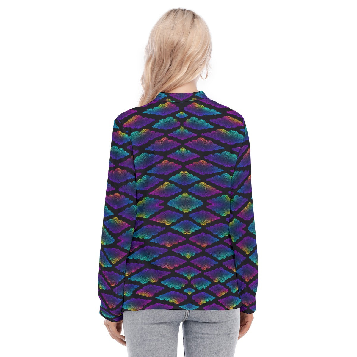 Women's Long Sleeve Blouse With Button Closure