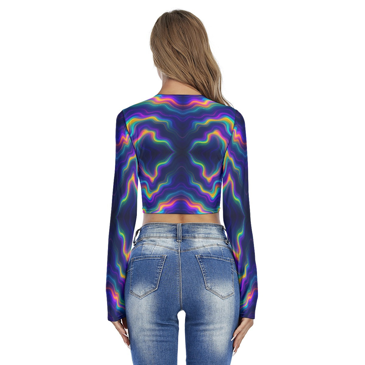 Women's Round Neck Crop Top T-Shirt