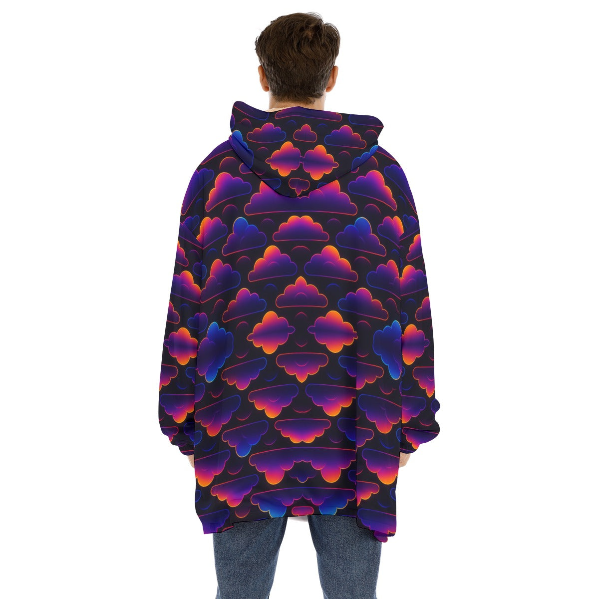 Unisex Sherpa Fleece Hoodie Blanket