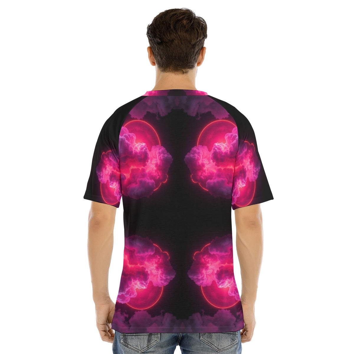 Men's Raglan Sleeve T-shirt With Button Closure