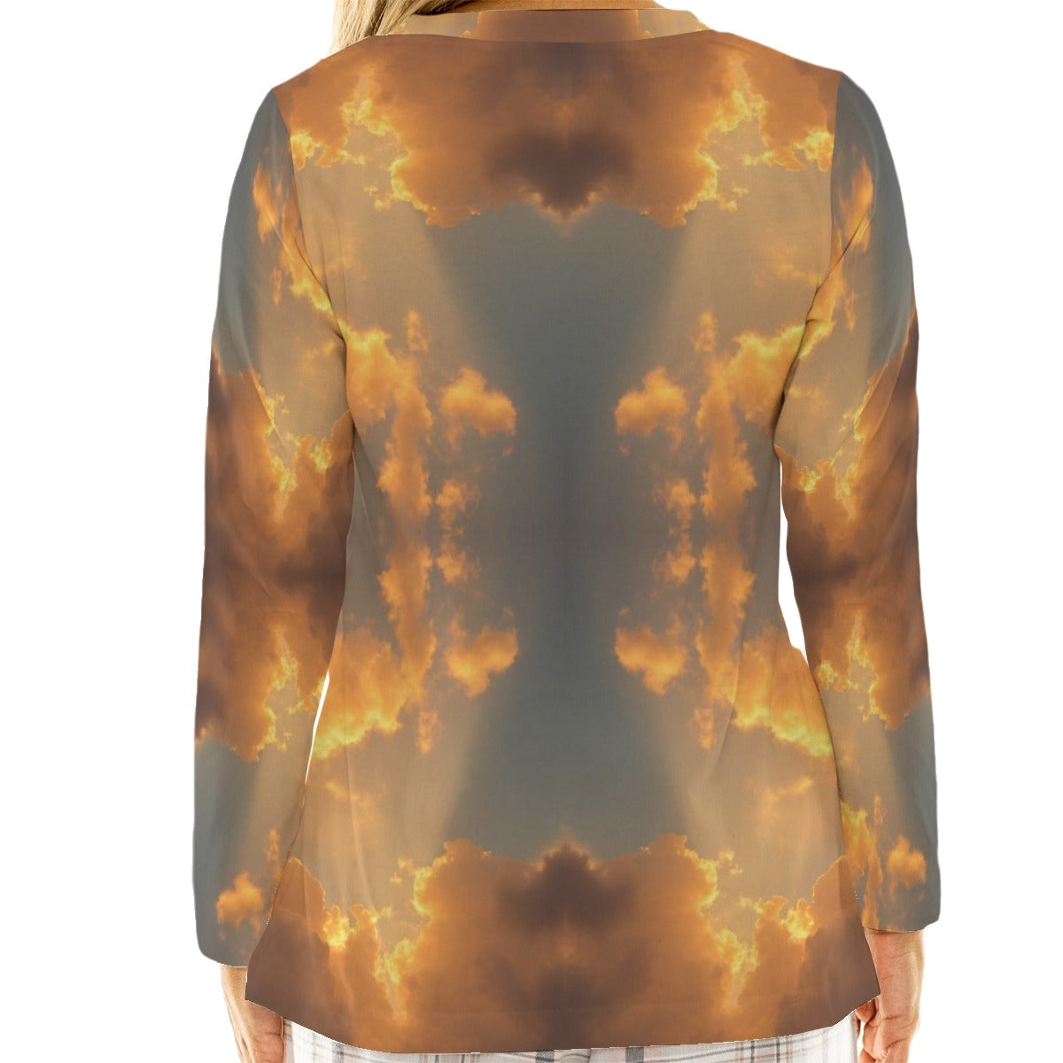 Women's Loose V-Neck T-Shirt With Long Sleeve