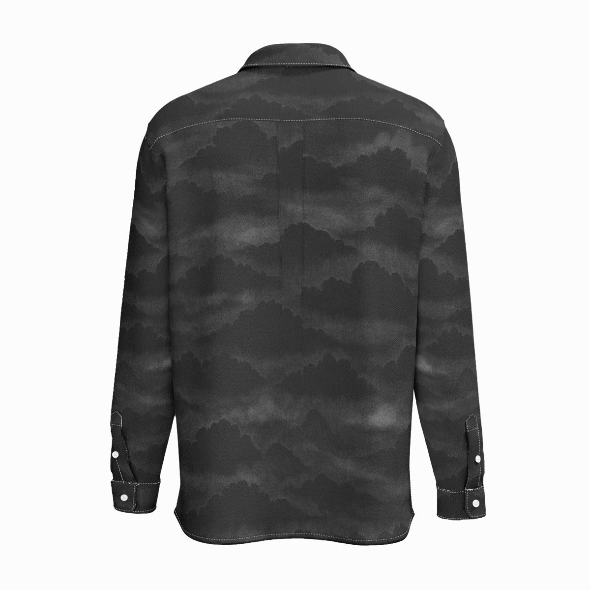 Men's Business Lapel Long Sleeve Shirt With Pocket|110GSM Imitation Flax