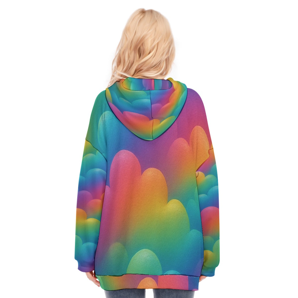 Women's Long Hoodie With Zipper Closure