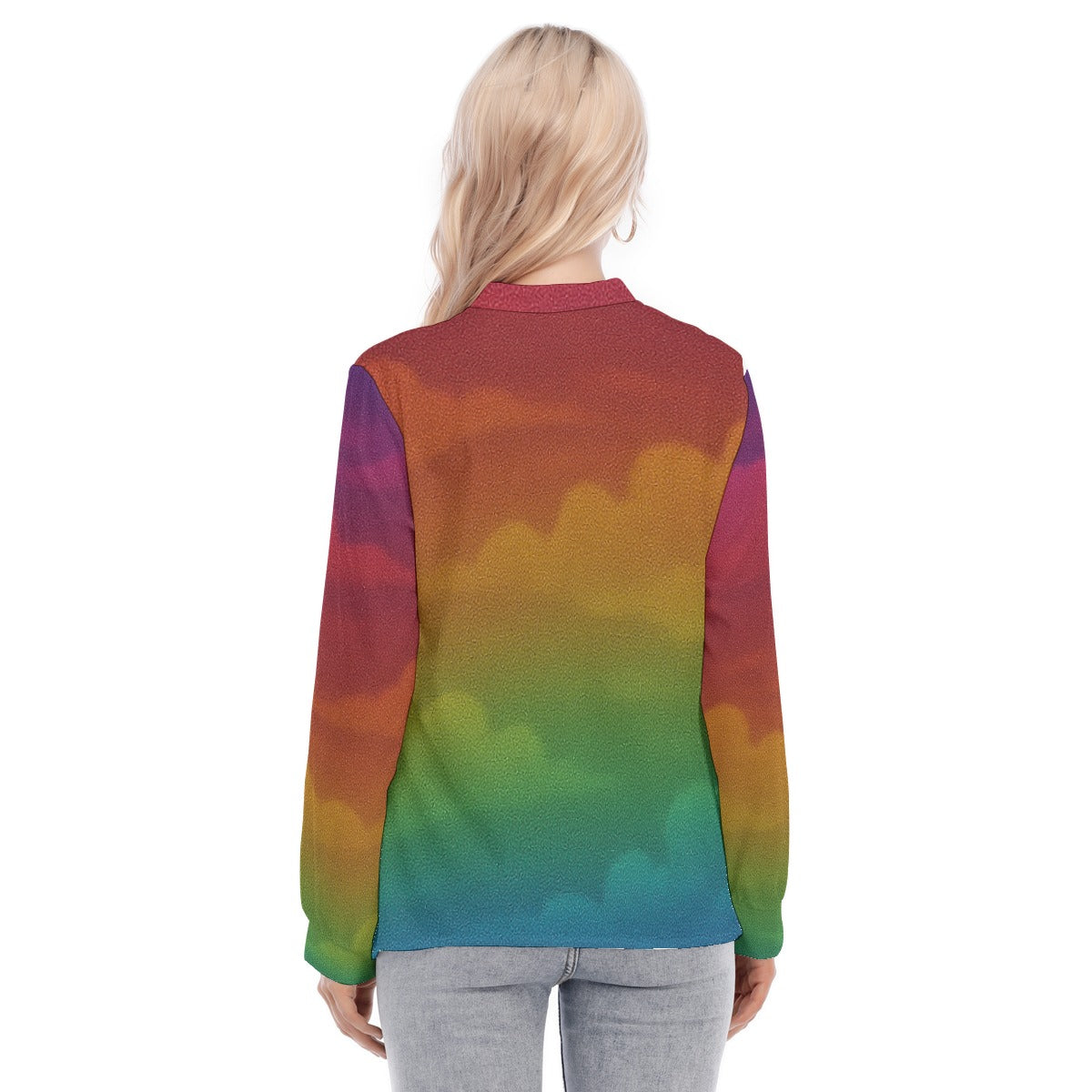 Women's Long Sleeve Blouse With Button Closure