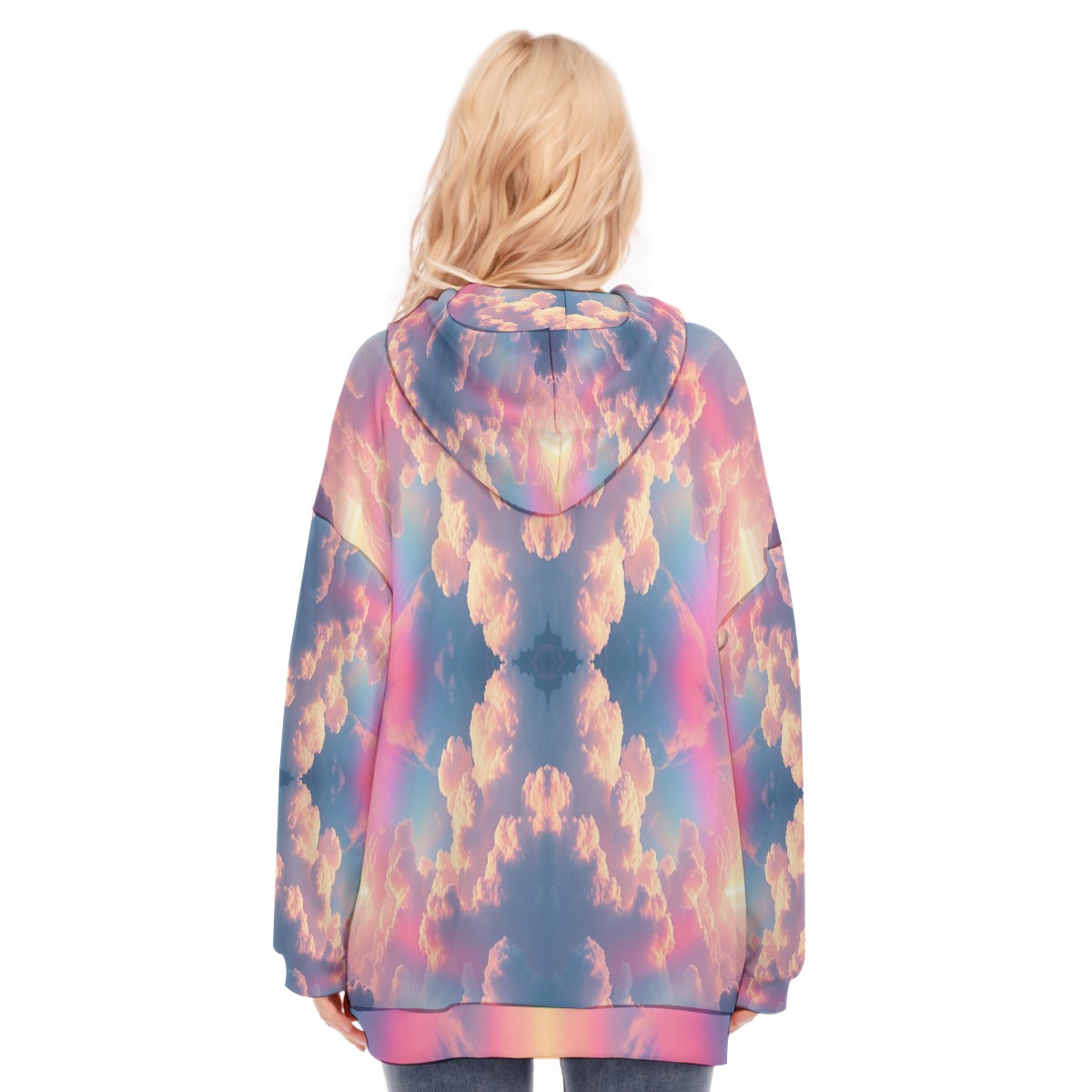 Women's Long Hoodie With Zipper Closure