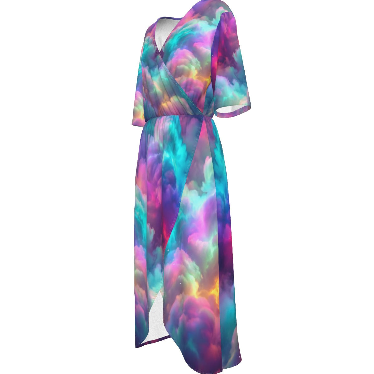 Women's Short Sleeve V-neck Dress