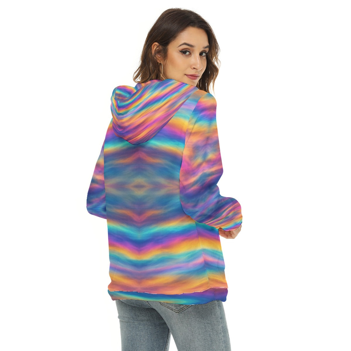 Women's Borg Fleece Hoodie With Half Zip