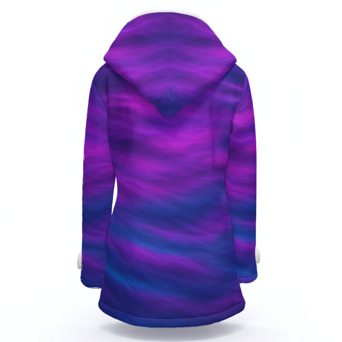 Women's Hooded Double-Breasted Winter Coat With Fleece