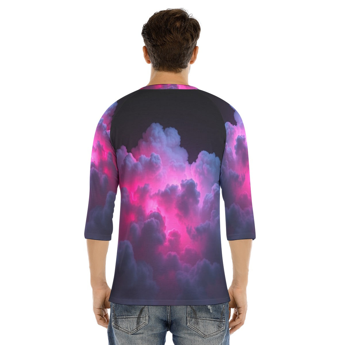 Men's Bracelet Sleeve T-shirt With Button Closure - view 4