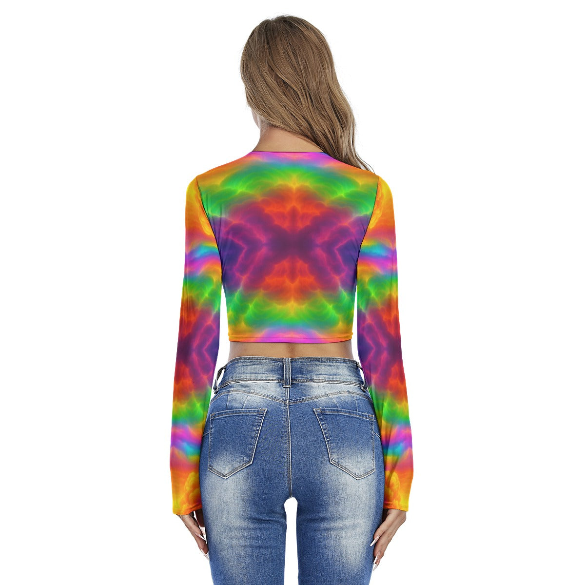 Women's Round Neck Crop Top T-Shirt