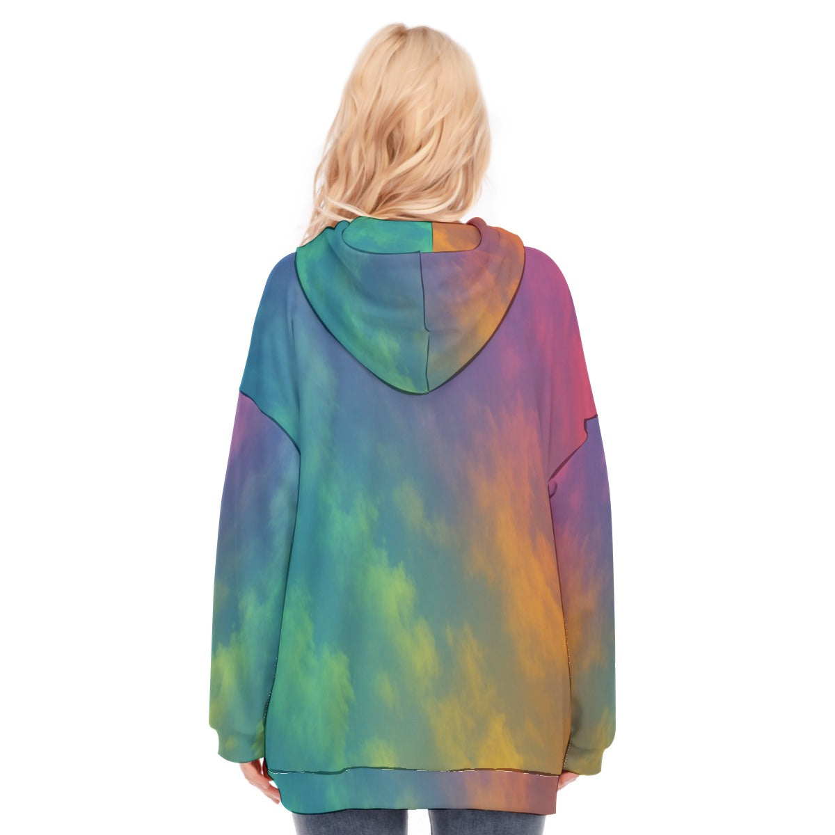 Women's Long Hoodie With Zipper Closure