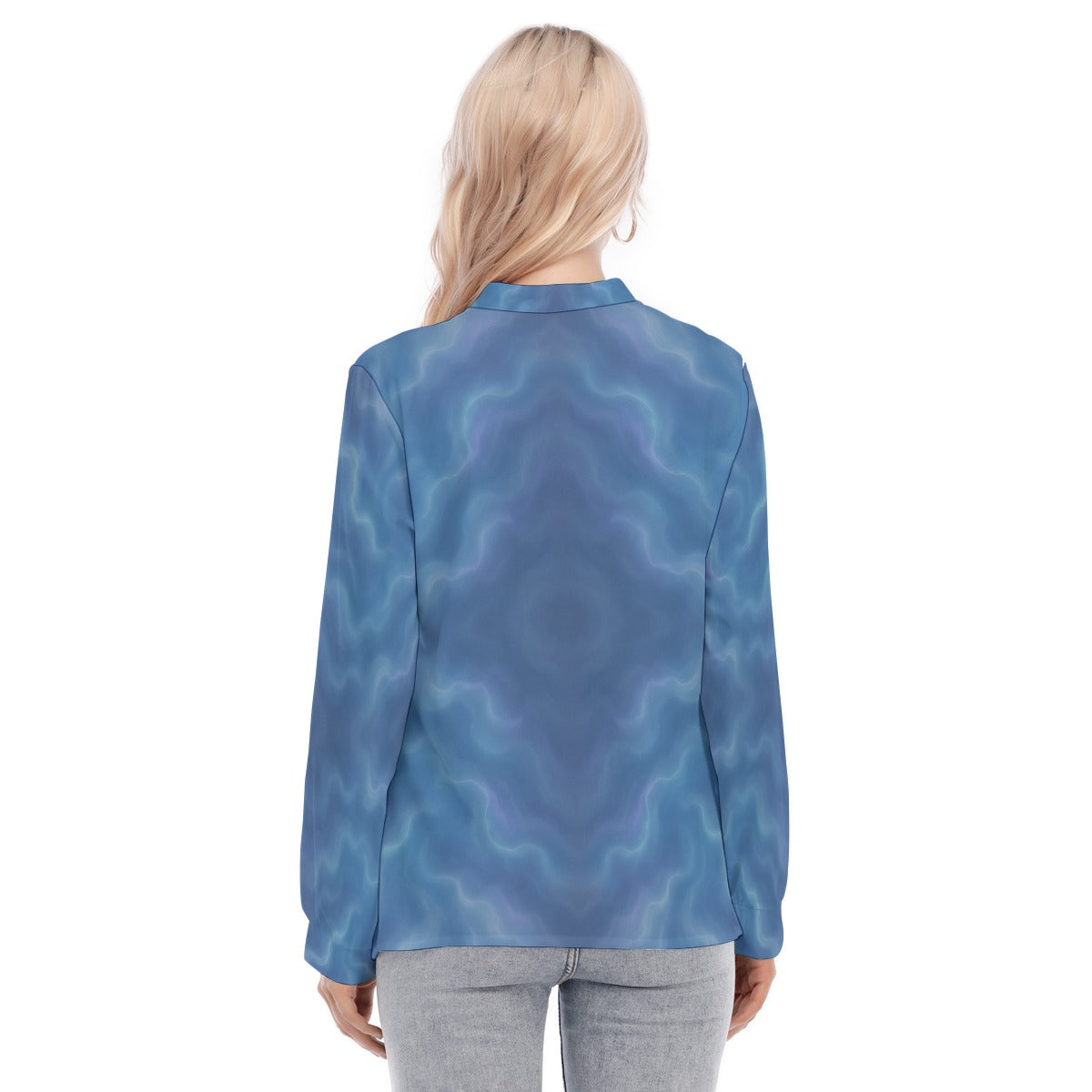 Women's Long Sleeve Blouse With Button Closure