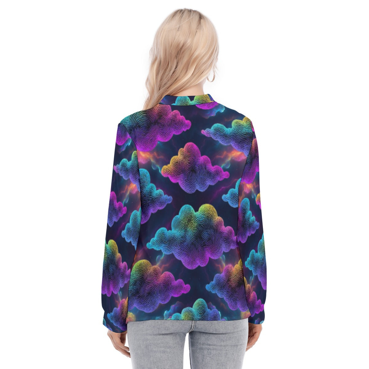 Women's Long Sleeve Blouse With Button Closure