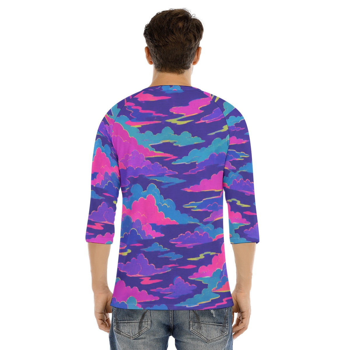 Men's Bracelet Sleeve T-shirt With Button Closure - view 4