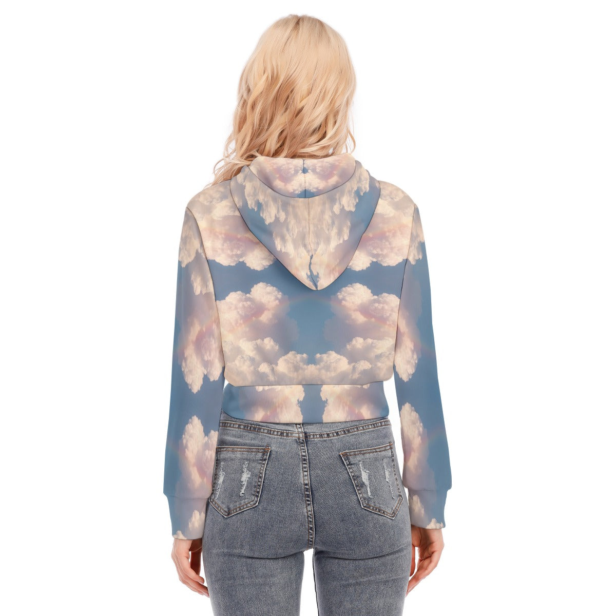 Women's Crop Top Hoodie With Zipper Closure