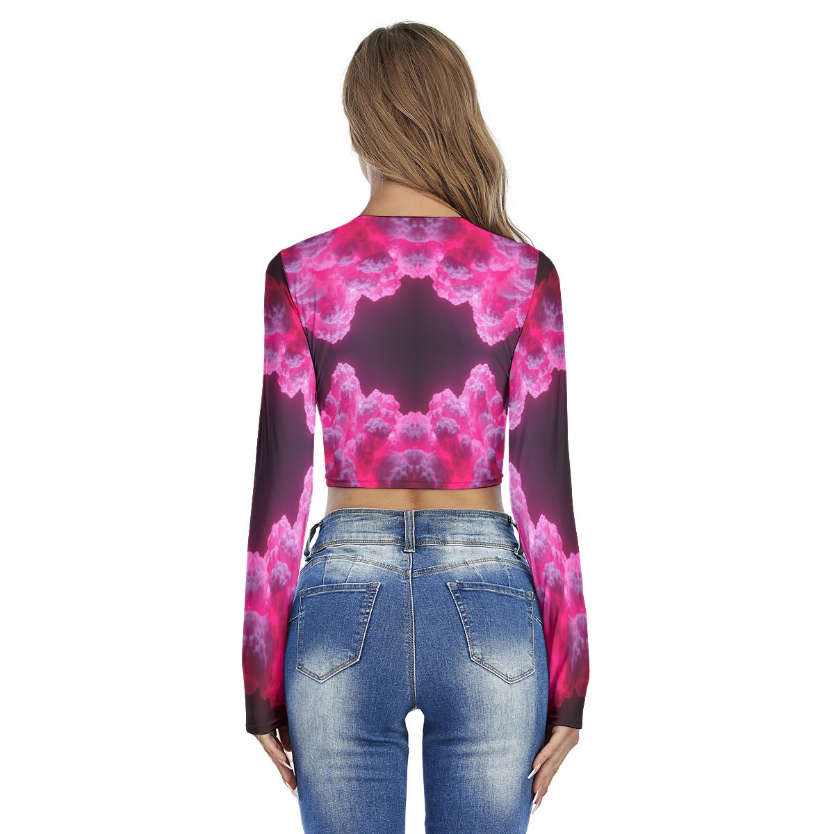 Women's Round Neck Crop Top T-Shirt