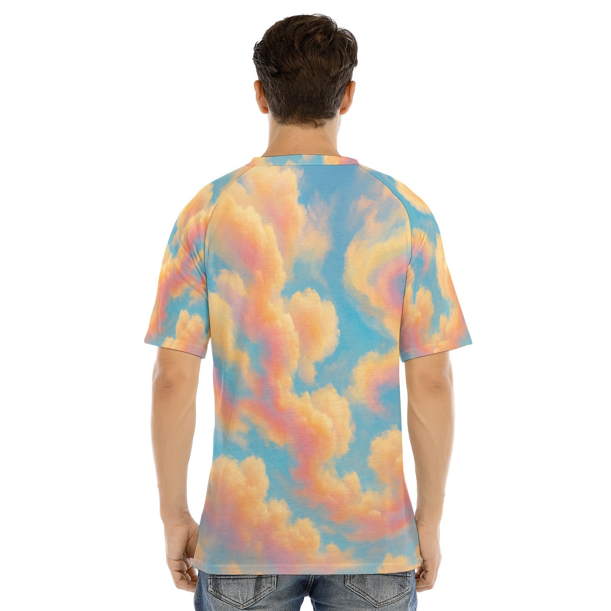 Men's Raglan Sleeve T-shirt With Button Closure