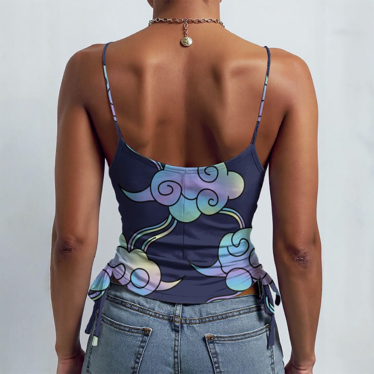 All-over Print Drawstring Camisole