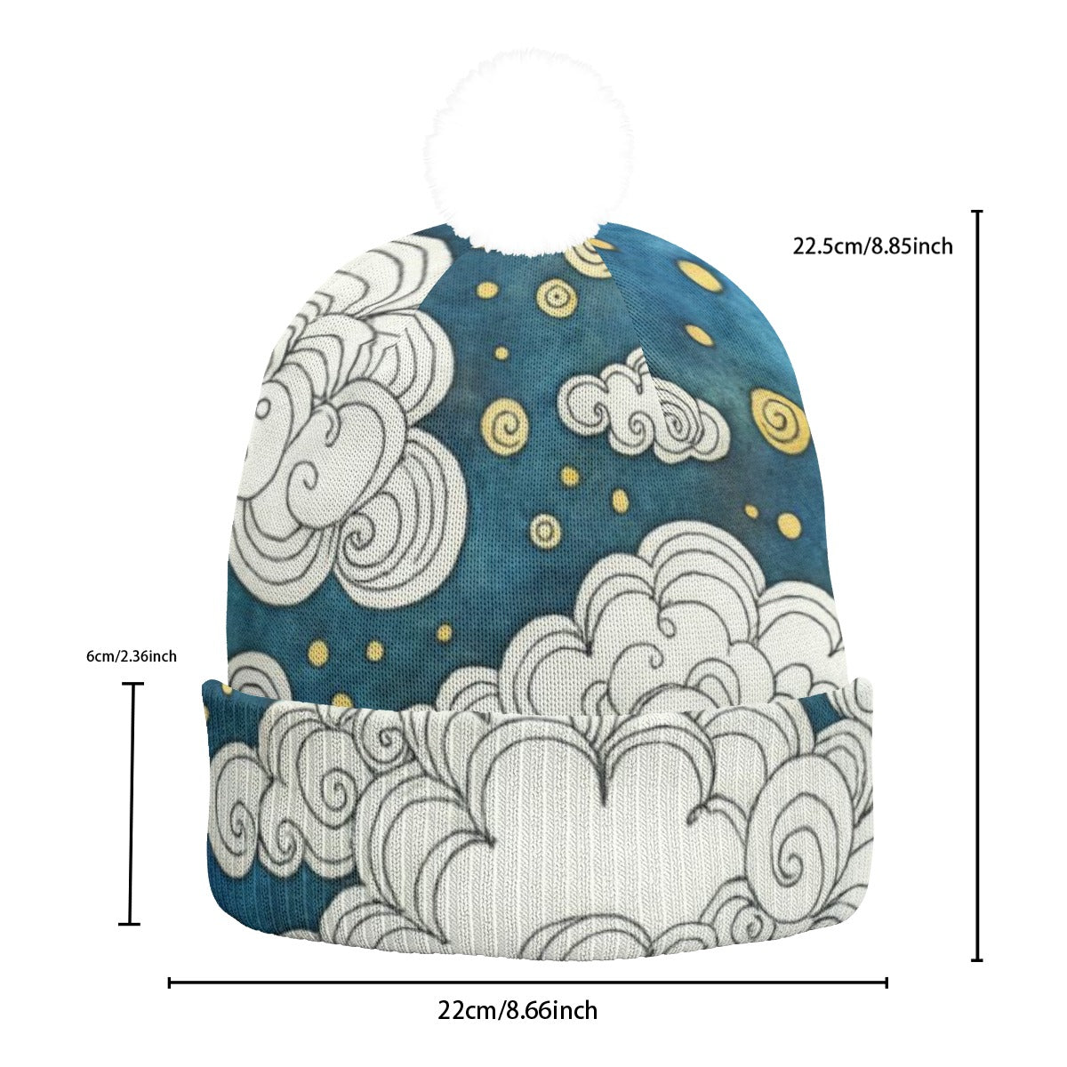 Unisex Knitted Hat With Pom-Pom