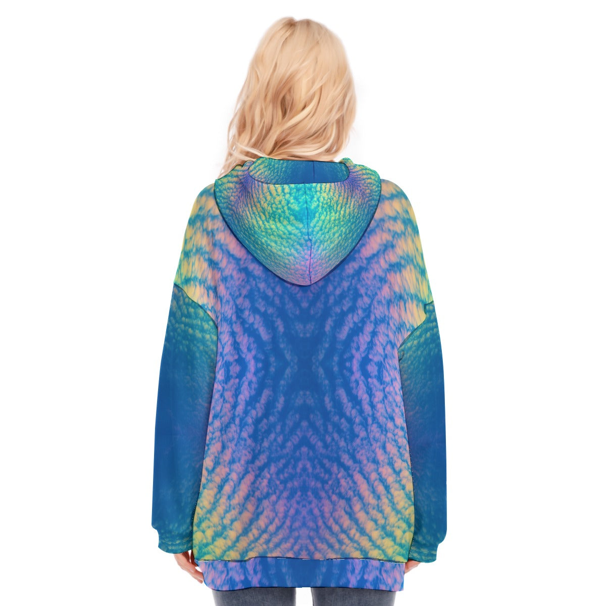 Women's Long Hoodie With Zipper Closure