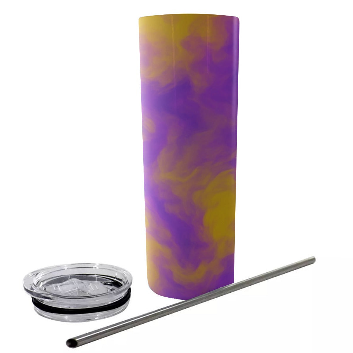Unisex Glitter Tumbler With Stainless Steel Straw 20oz