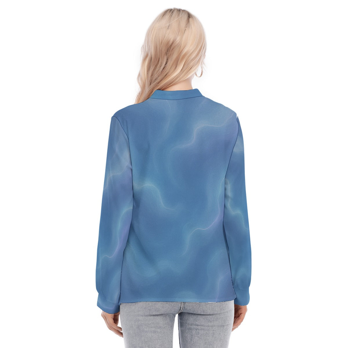 Women's Long Sleeve Blouse With Button Closure