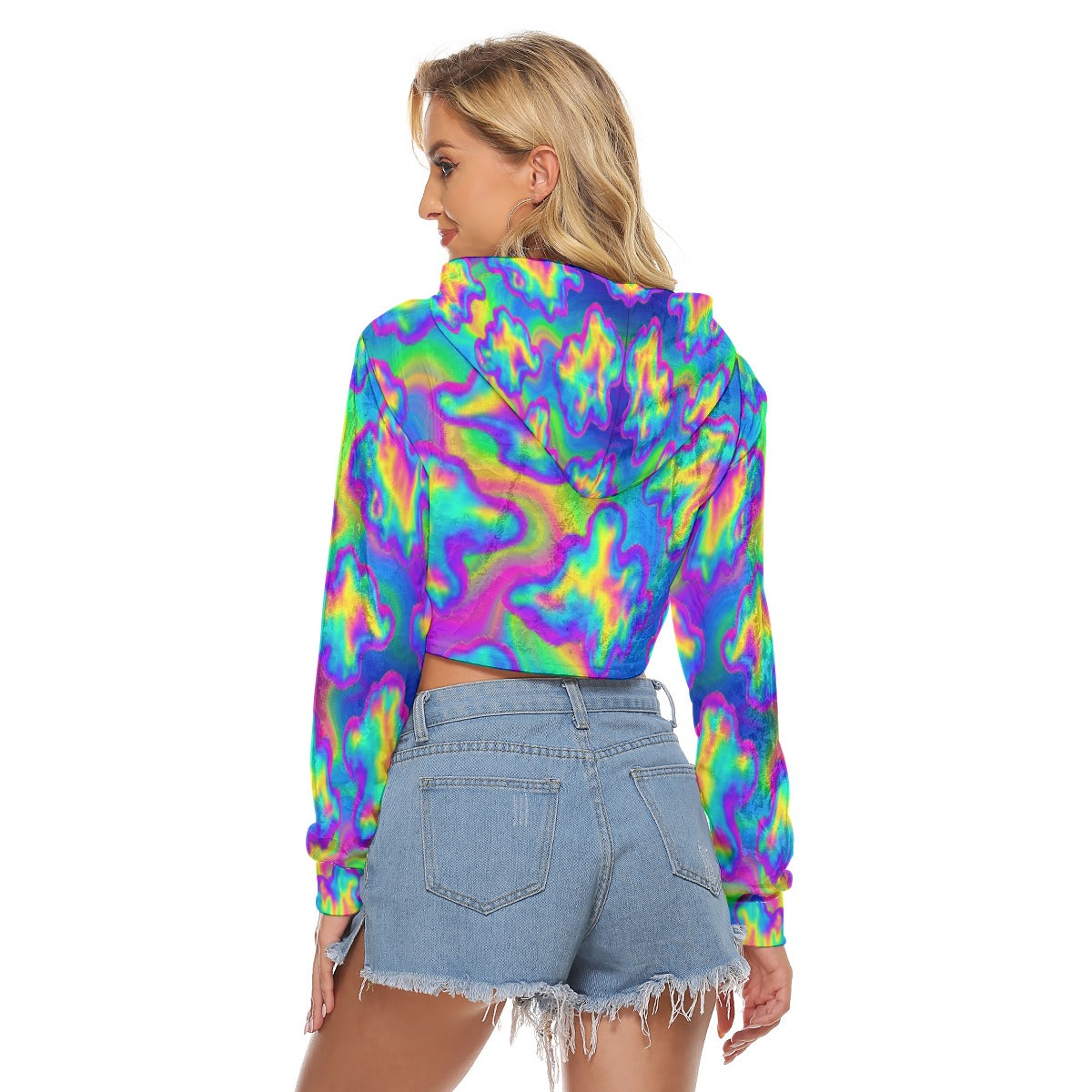 Women's Crop Top Hoodie|Velvet