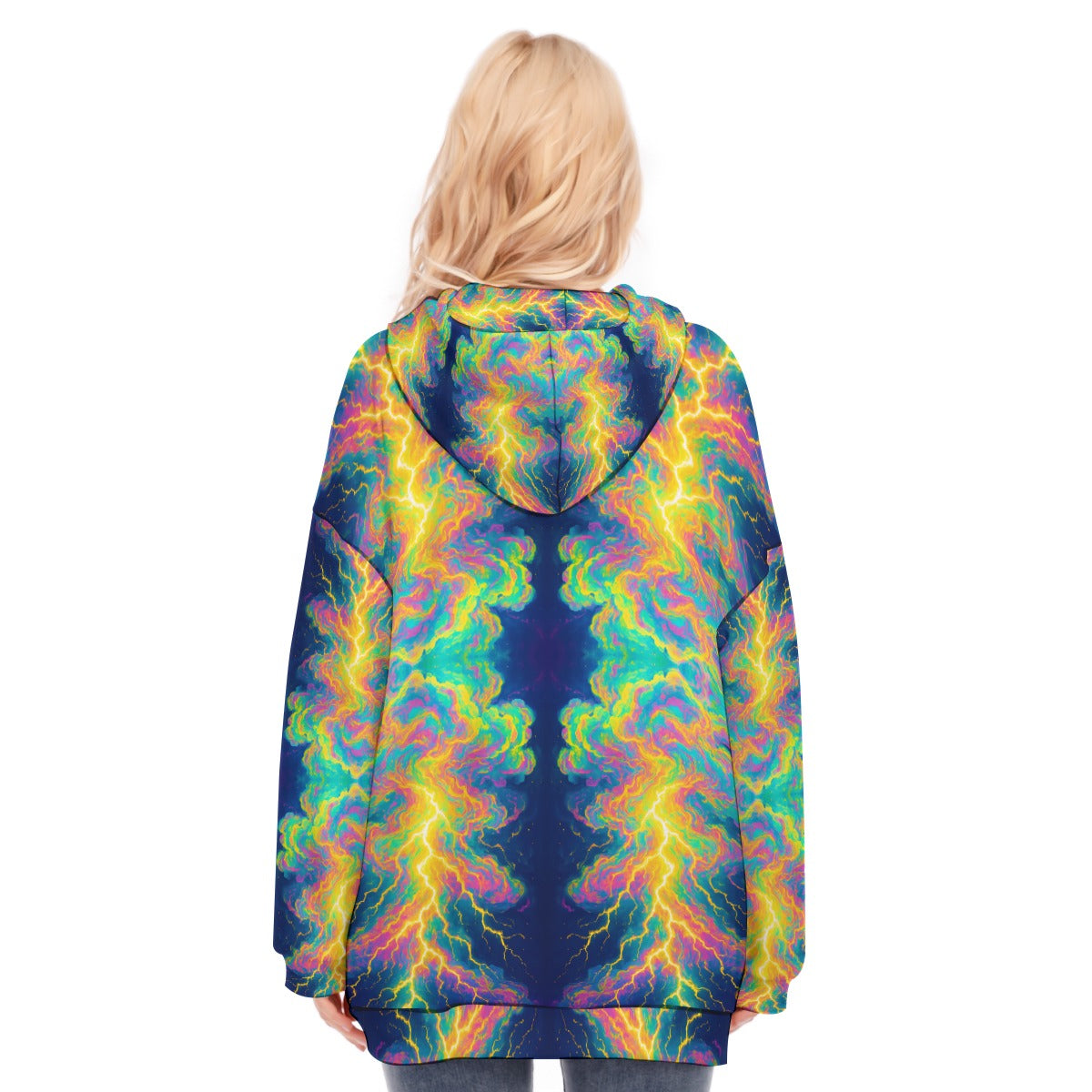 Women's Long Hoodie With Zipper Closure