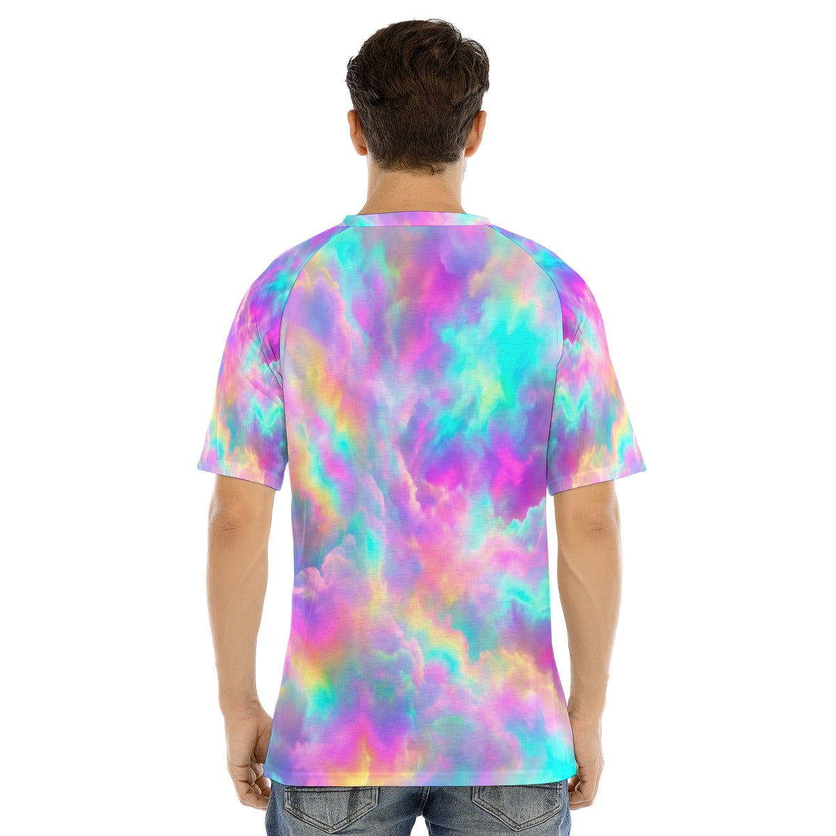 Men's Raglan Sleeve T-shirt With Button Closure