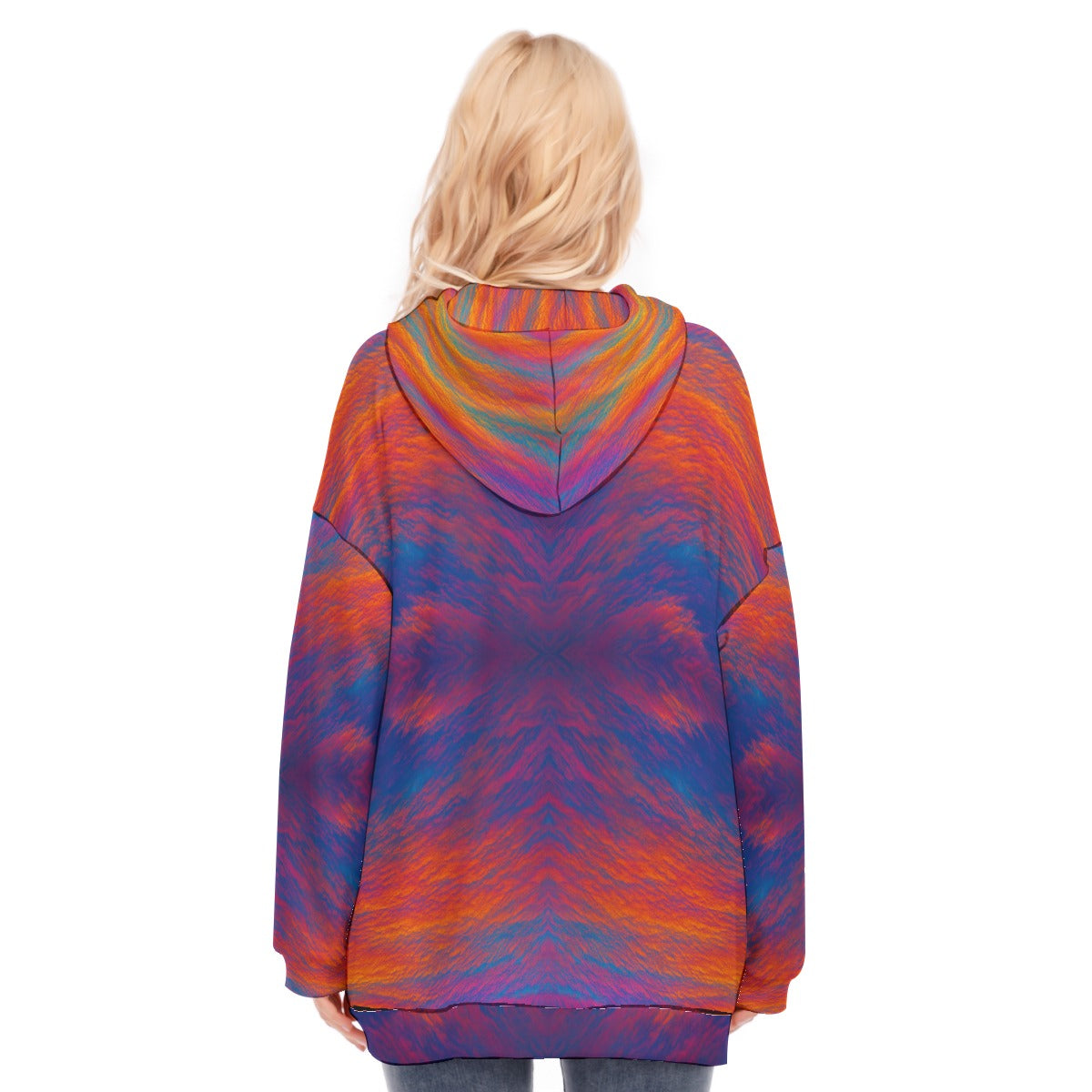 Women's Long Hoodie With Zipper Closure