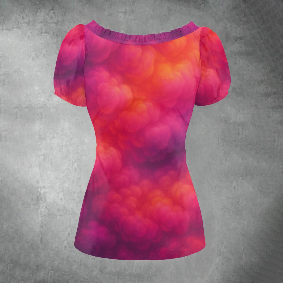 Women's Puff Sleeve Pleated Shirt