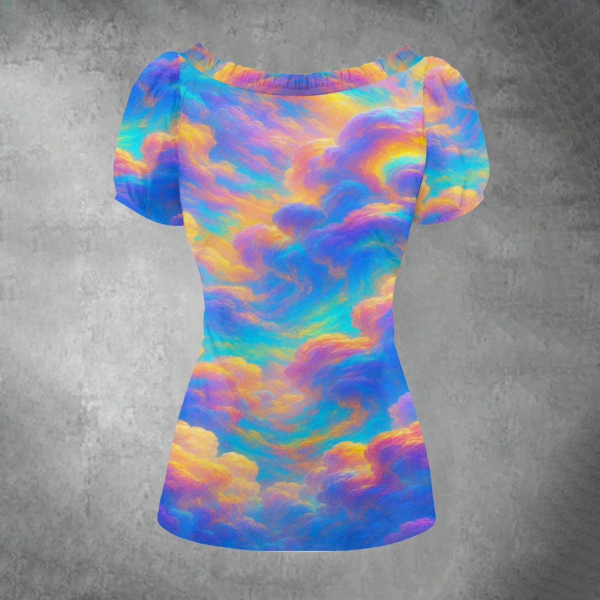 Women's Puff Sleeve Pleated Shirt