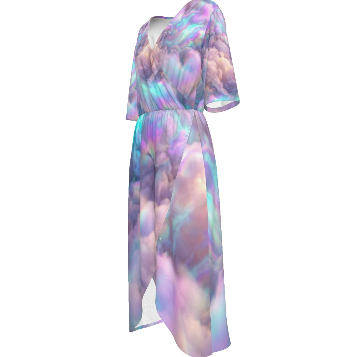 Women's Short Sleeve V-neck Dress