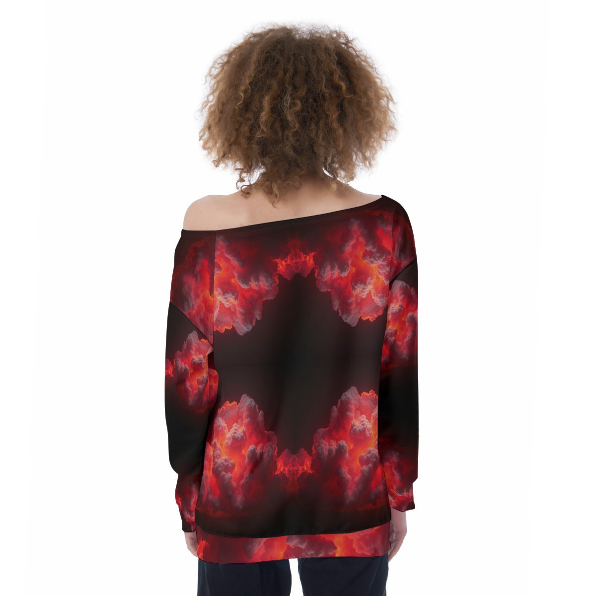 Women's Off-Shoulder Sweatshirt