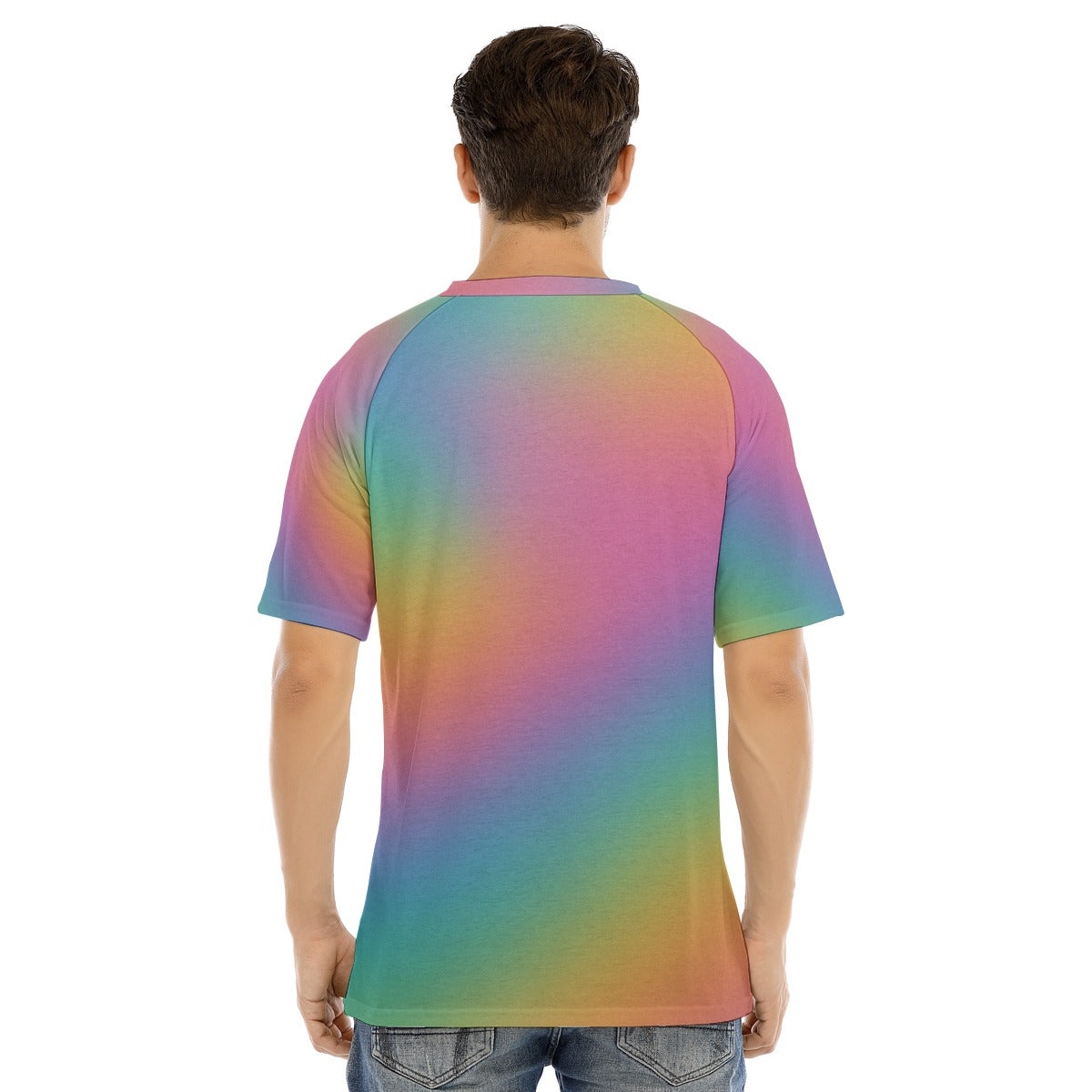 Men's Raglan Sleeve T-shirt With Button Closure