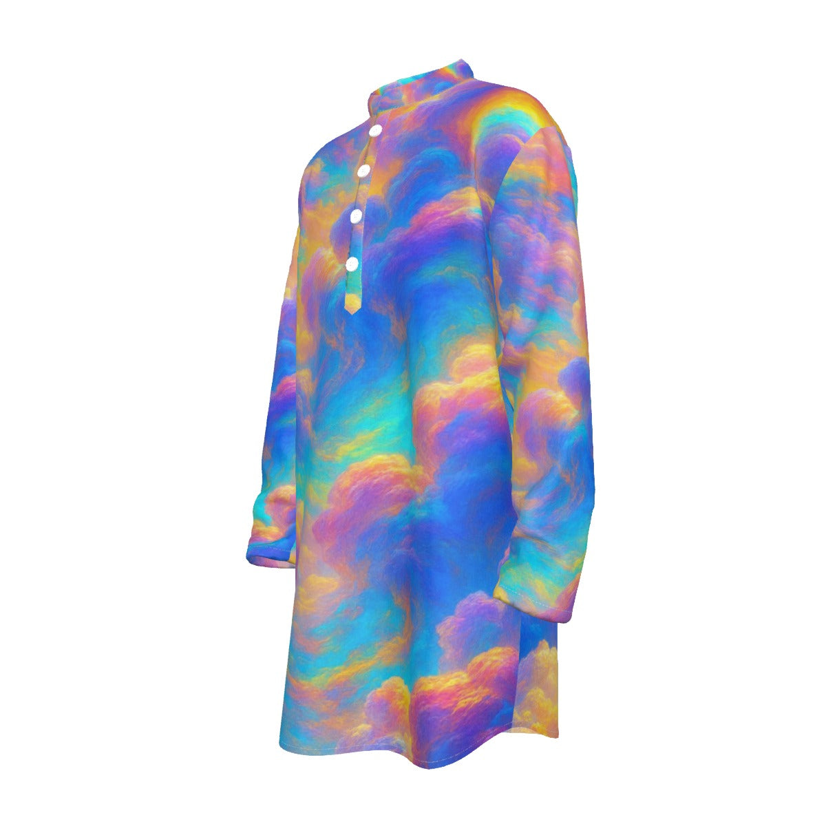 Men's Stand-up Collar Long Shirt