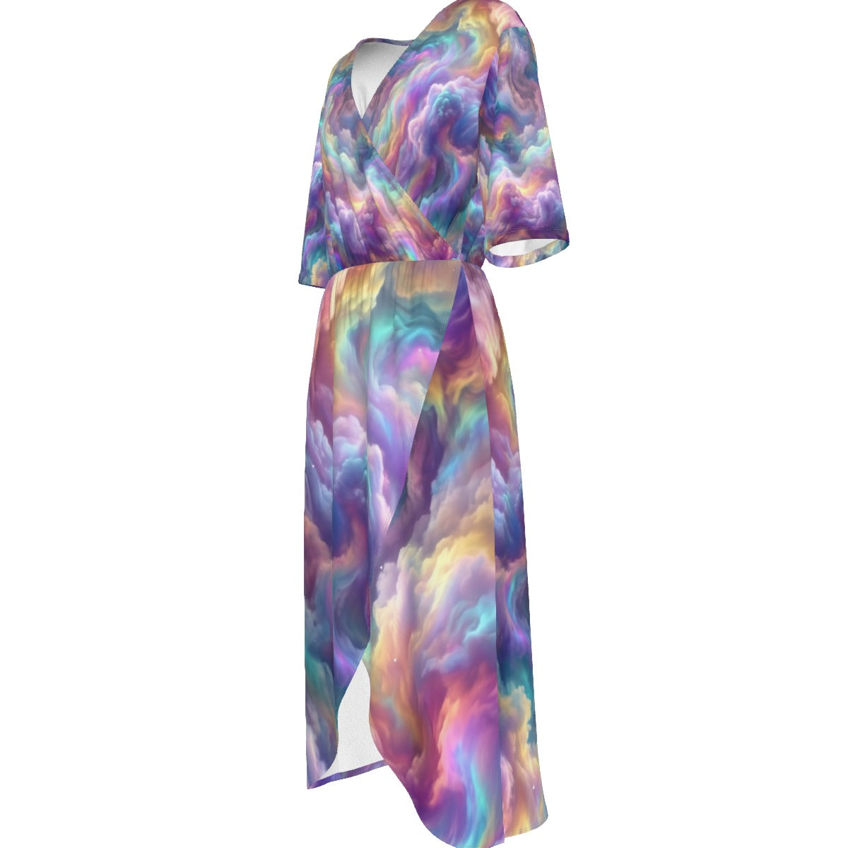 Women's Short Sleeve V-neck Dress