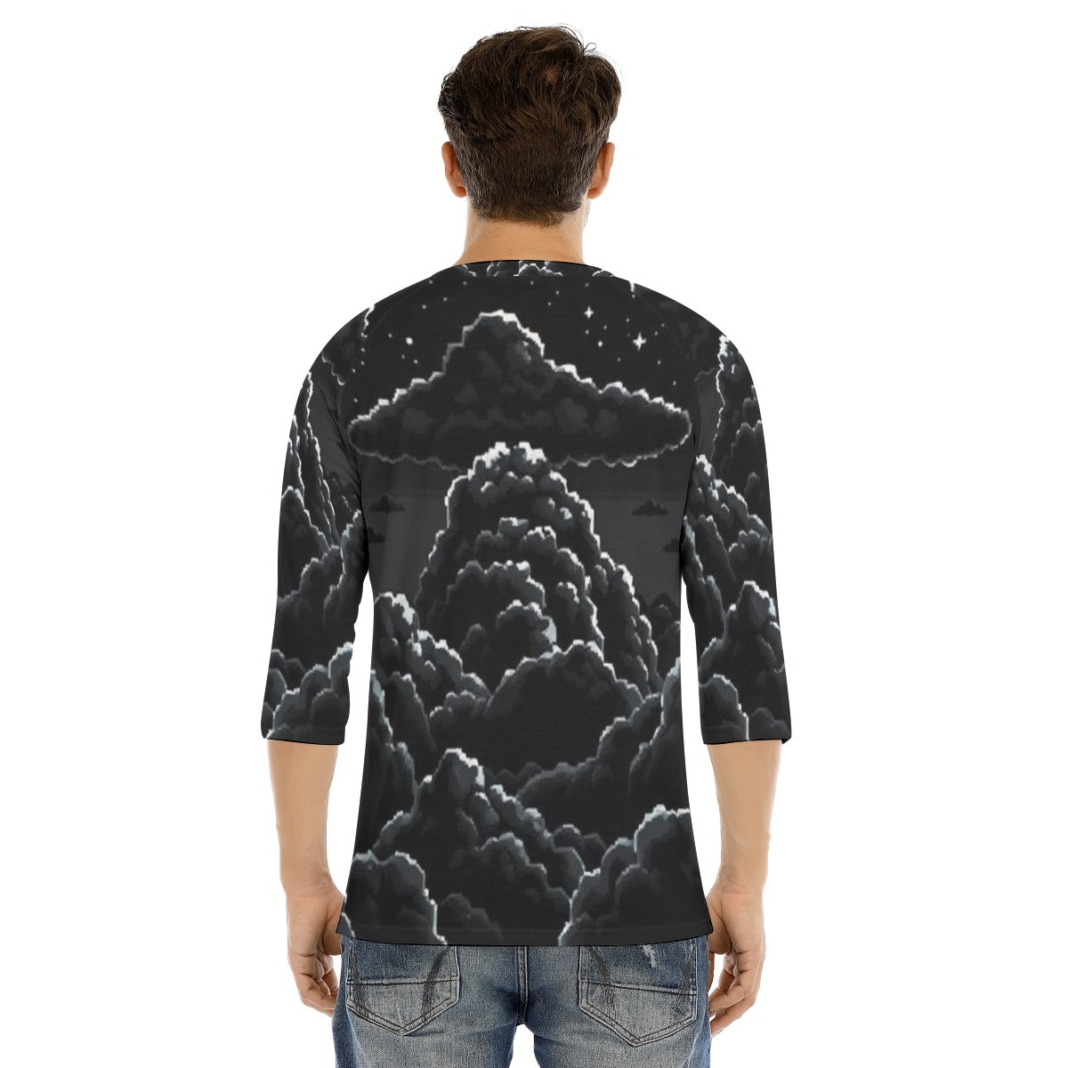 Men's Bracelet Sleeve T-shirt With Button Closure - view 4