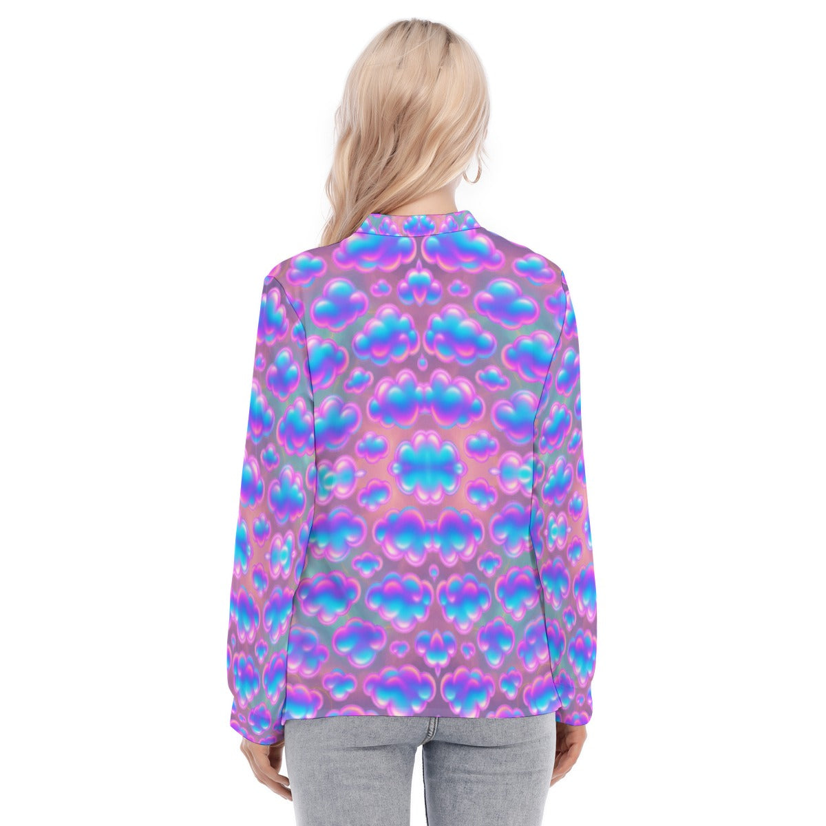 Women's Long Sleeve Blouse With Button Closure