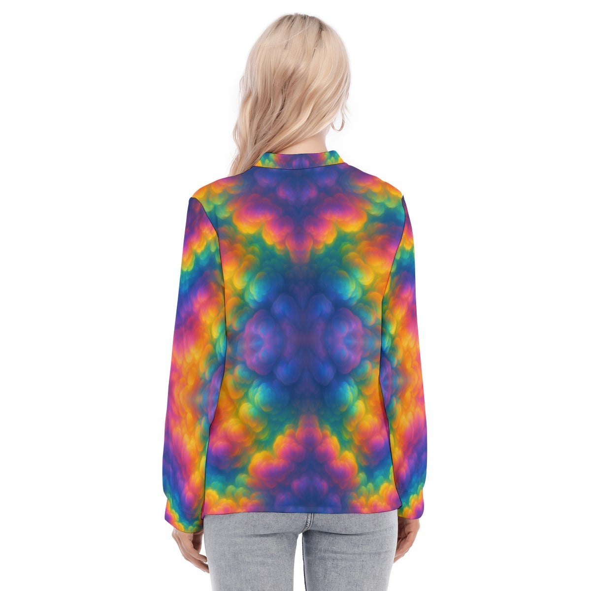 Women's Long Sleeve Blouse With Button Closure